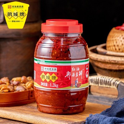 鹃城牌 郫县红油豆瓣酱1200g瓶装正宗家用川菜炒菜 豆瓣 酱调味料1瓶图2