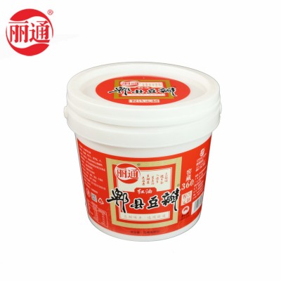 丽通牌郫县豆瓣豆瓣酱红方印炒烧专用家庭装6kg餐饮装餐饮装用2桶图3