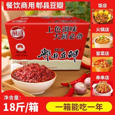 丽通牌郫县豆瓣豆瓣酱餐饮大厨装炒烧专用大包装9kg餐饮装餐饮厨1箱