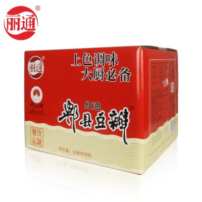 丽通牌郫县豆瓣豆瓣酱餐饮大厨装炒烧专用大包装9kg餐饮装餐饮厨1箱图4