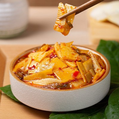 饭扫光280克下饭菜野竹笋香菌蕨菜木耳金针菇拌饭香辣泡咸 胃榨菜3瓶