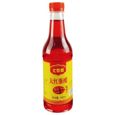 泡菜专用红醋500ml瓶装家用大红浙醋泡萝卜商用蘸虾蟹蘸醋食用醋4瓶图5