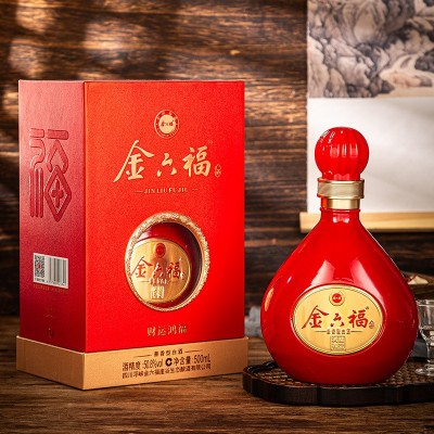 金六福财运鸿福兼香型50.8度白酒整箱纯粮喜事婚庆喜宴送礼原厂2箱图2
