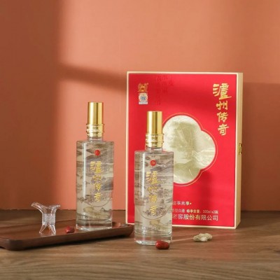 泸州传奇盛世共享52度浓香型白酒双支礼盒装500ml*2 酒水招商批发3盒图2
