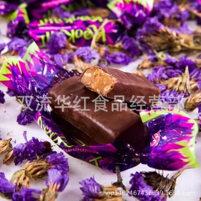 紫皮糖KND巧克力味夹心糖100g 整件24袋500g紫皮糖15袋图2