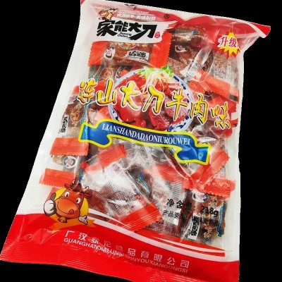 家能大刀连山大刀牛肉味调味面制品200g休闲零食整件50袋15袋