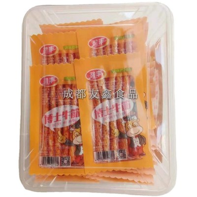 劲丰 博士牛筋味调味面制品 素牛筋辣条麻辣零食批发 1盒=50小袋3盒图5