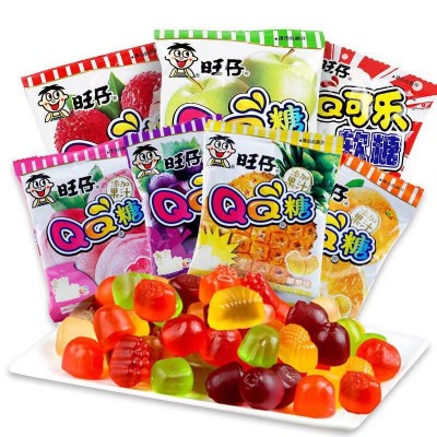 旺仔QQ糖果汁软糖橡皮糖（20gx20包一提）9个口味 整箱120包 零食2提图3