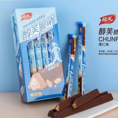 醇芙脆角22gx20条/盒 巧克力味/牛奶味/果仁味 保质期10个月 零食2盒图4