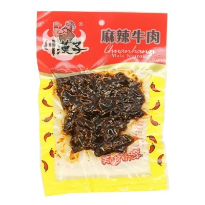 川漢子牛肉50g105g/袋 麻辣/泡椒/烧烤/藤椒味真空包装麻辣零食10袋图3