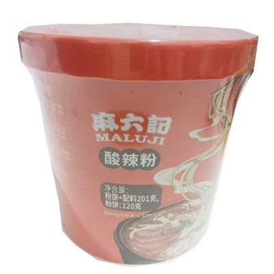 网红爆品麻六记酸辣粉201g桶装方便粉丝速食宿舍夜宵食品批发代发10份图4