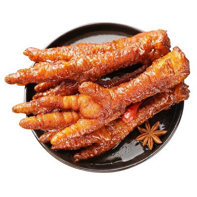 王小卤虎皮凤爪100g香辣卤香火锅椒麻味卤味熟食鸡爪即食批发代发2袋