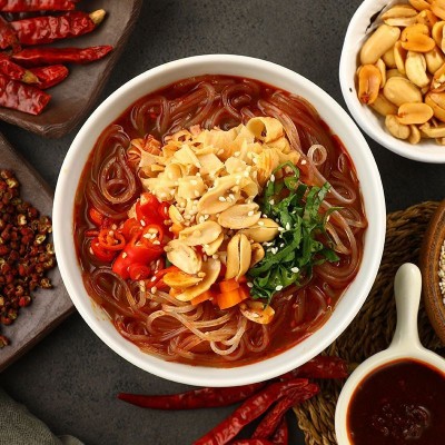 食族人酸辣粉6桶装重庆正宗红薯粉非油炸粉丝速食整箱批发1箱图3