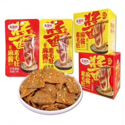 金磨坊麻酱素毛肚魔芋制品老北京风味小米辣味麻酱休闲爽辣小零食2盒
