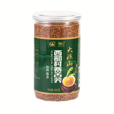 正中西部村寨苦荞香茶500g罐装批发四川大凉山全胚芽荞麦茶代用茶2罐