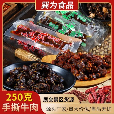 藏家阿妈麻辣牛肉四川特色风味小吃手撕牛肉小吃休闲风干牛肉干1袋