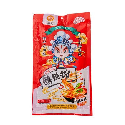 重庆红薯粉酸辣粉冲泡袋装免泡重庆批发粗粉火锅川粉手工湿粉1箱图4