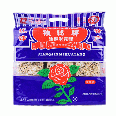 重庆特产江津玫瑰牌米花糖十二金钗传统手工糕点心怀旧零食米花酥2袋图4