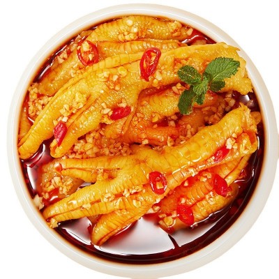 脱骨侠无骨鸡爪500g 柠檬蒜香味酸辣凤爪脱骨鸡爪批发零食小吃1罐图5