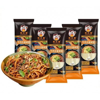 【韩小面】秘制牛肉杂酱碱面/带全套调料/3酱配1面158g*5袋5袋图2