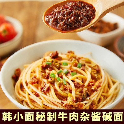 【韩小面】秘制牛肉杂酱碱面/带全套调料/3酱配1面158g*5袋5袋