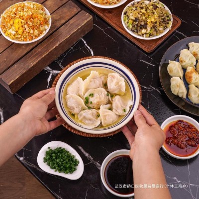 素馅饺子茴香水饺半成品素三鲜韭菜鸡蛋水饺速冻商用手工水饺食品1件图4