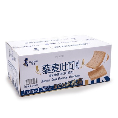 豪士藜麦面包吐司切片单独包装整箱高蛋白营养早餐代餐糕点无蔗糖1件