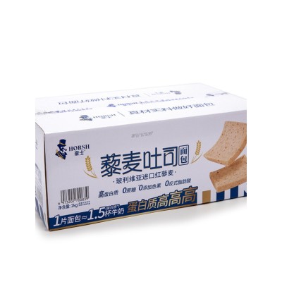 豪士藜麦面包吐司切片单独包装整箱高蛋白营养早餐代餐糕点无蔗糖1件图3