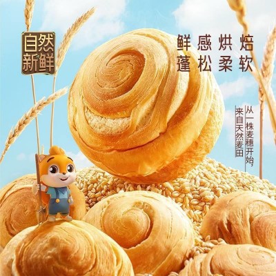 三只松鼠手撕面包早餐健康吐司面包整箱零食休闲食品旗舰店同款1件图2