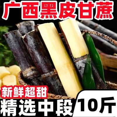 广西黑皮甘蔗10斤新鲜水果脆甜多汁应当季孕妇甜杆果蔗整箱特产1件