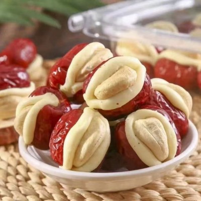 跨境专属腰果泡芙枣500g 奶泡枣 干果零食 腰果泡芙枣夹心奶枣1包图4