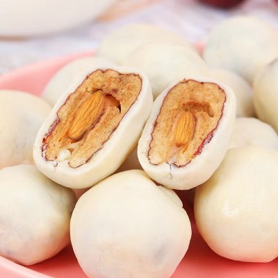 奶枣巴旦木夹心500克新鲜单独小包装网红新疆特产杏仁奶酪枣奶厂2袋图3