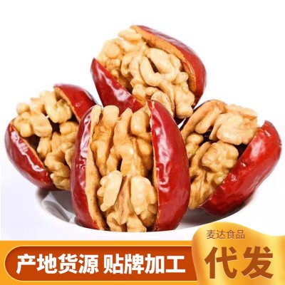 枣夹核桃 新疆大枣夹核桃 500g装休闲食品 大枣夹核桃仁大枣核桃 1袋