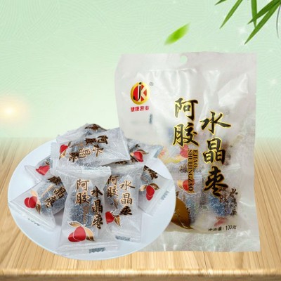 沧州特产无核水晶阿胶枣 100g/袋装批发代发 厂家现货无核软蜜2袋