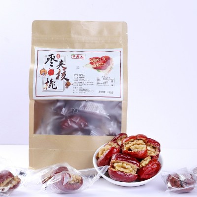 工厂直供枣夹核桃仁250g 独立小包装礼盒装休闲零食 枣夹核桃2盒图3