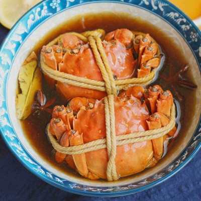 花雕熟醉蟹 即食6只蟹全母 醉蟹大闸蟹香辣蟹 花雕蟹熟食公母螃蟹2盒图2