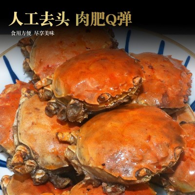 全母香辣蟹大闸蟹螃蟹即食罐装麻辣小螃蟹熟食香辣零食350g批发1盒图4