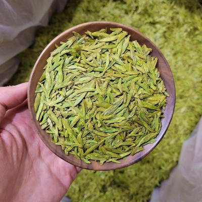 2025新茶上市明前龙井43号黄版豆香杭州钱塘产区高山绿茶茶叶批发1斤图2