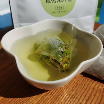 商务用茶办公用茶桂花龙井茶三角茶包20克桂花绿茶袋泡茶10泡2袋图2