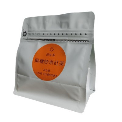 厂家批发水果茶黑糖炒米红茶10克*10包 炒米茶三角包茶2袋图5