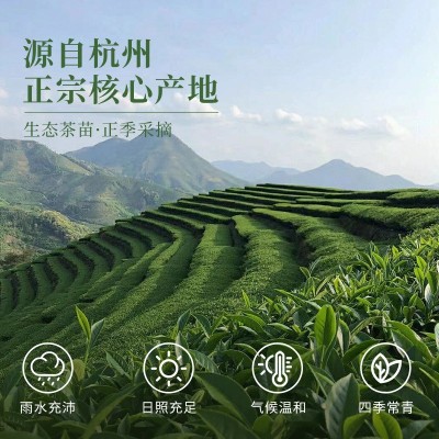 甄选明前龙井茶礼盒装厂家批发高档绿茶茶叶礼盒装明前特级龙井茶1盒图3