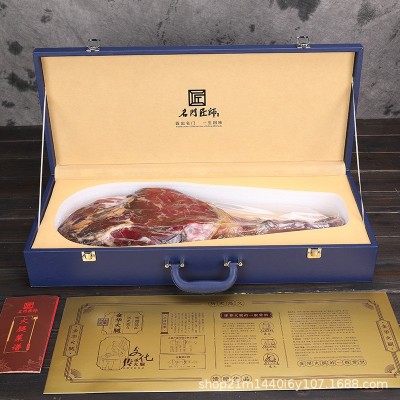 名门匠师金华火腿8斤整腿礼盒高档皮箱商务送礼春节礼品年货礼盒1盒图5