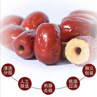 代发批发装香酥脆枣灰枣 无核空心脆灰枣休闲零食红枣虎皮枣 1件图3
