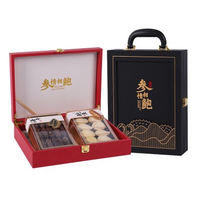 中秋节日大连特产送长辈领导山珍海味海参鲍鱼干货双拼礼 盒批发 1盒图4