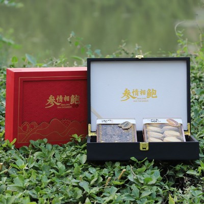 中秋节日大连特产送长辈领导山珍海味海参鲍鱼干货双拼礼 盒批发 1盒图2