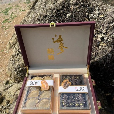 年货海鲜礼盒大连特产速食海参鲍鱼双拼干货中秋礼品送长 辈礼品 1件