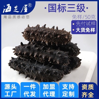 国标三级/70-80头/斤海参源头工厂加工批发50g底播辽参滋补 1件图2