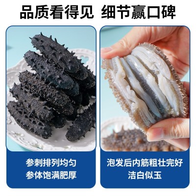 国标海参批发500g淡干海参干货刺参散装海鲜干货海参源头批发厂家 2盒图3