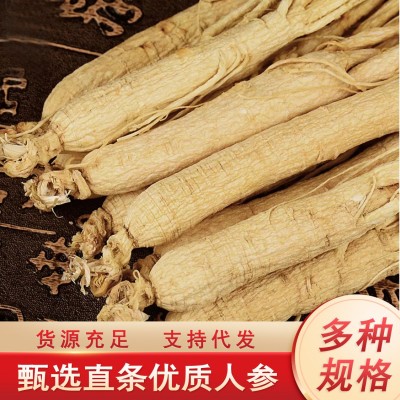 干人参长白山生晒参全须白参整支原皮边条参选货整支规格齐全500g 1半斤
