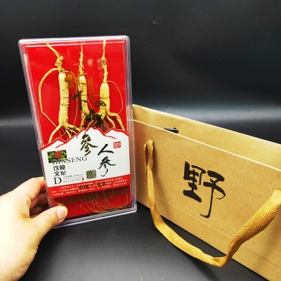 长白山人参林下参东北特产泡酒煲汤人参干货礼盒装产地批发 1盒图2